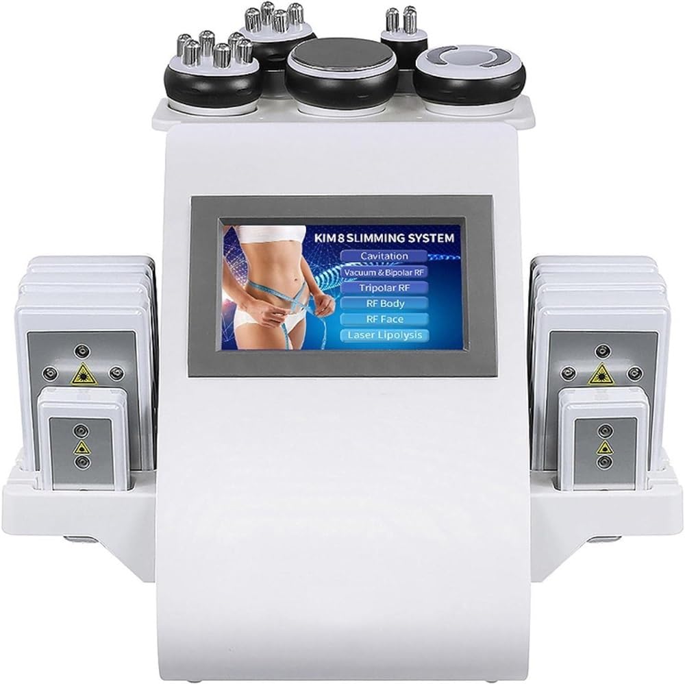 Generico Dispositivo Dimagrante 6 in 1 40K Cavitazione Macchina per Modellare e snellire Il Corpo Dispositivo di Bellezza RF multipolare sottovuoto per Viso e Corpo