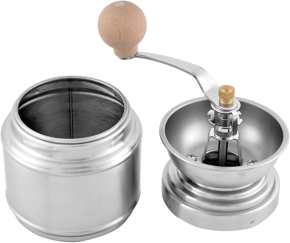 Stainless Steel Coffee Bean Soya Hand Grinder Silver Tone (id: 36e c7e 6a7 8e9 eec