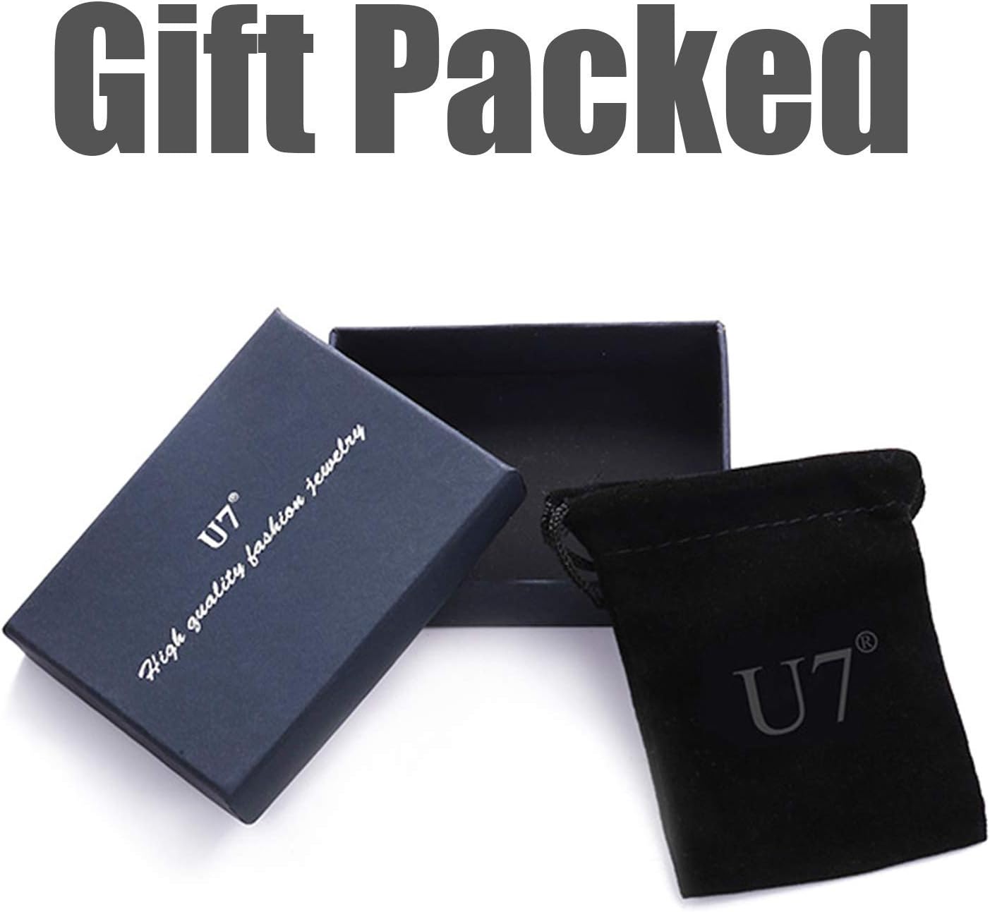 U7 Chunky Hoop Earrings for Women, Stainless Steel Hoops Earring, Classic Polished Thick Ear Jewelry, Black/Silver/Gold Hoop Earrings, 20/30/40/60/80mm - Image 7