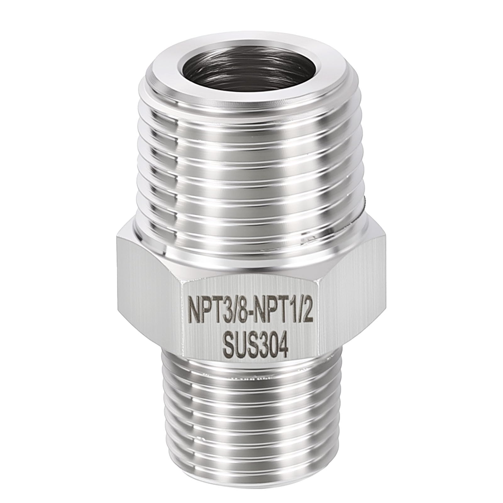 Adaptateur coudé 90 inox 304 mâle 1/2 NPT et 3/8 NPT pour installation plomberie maison