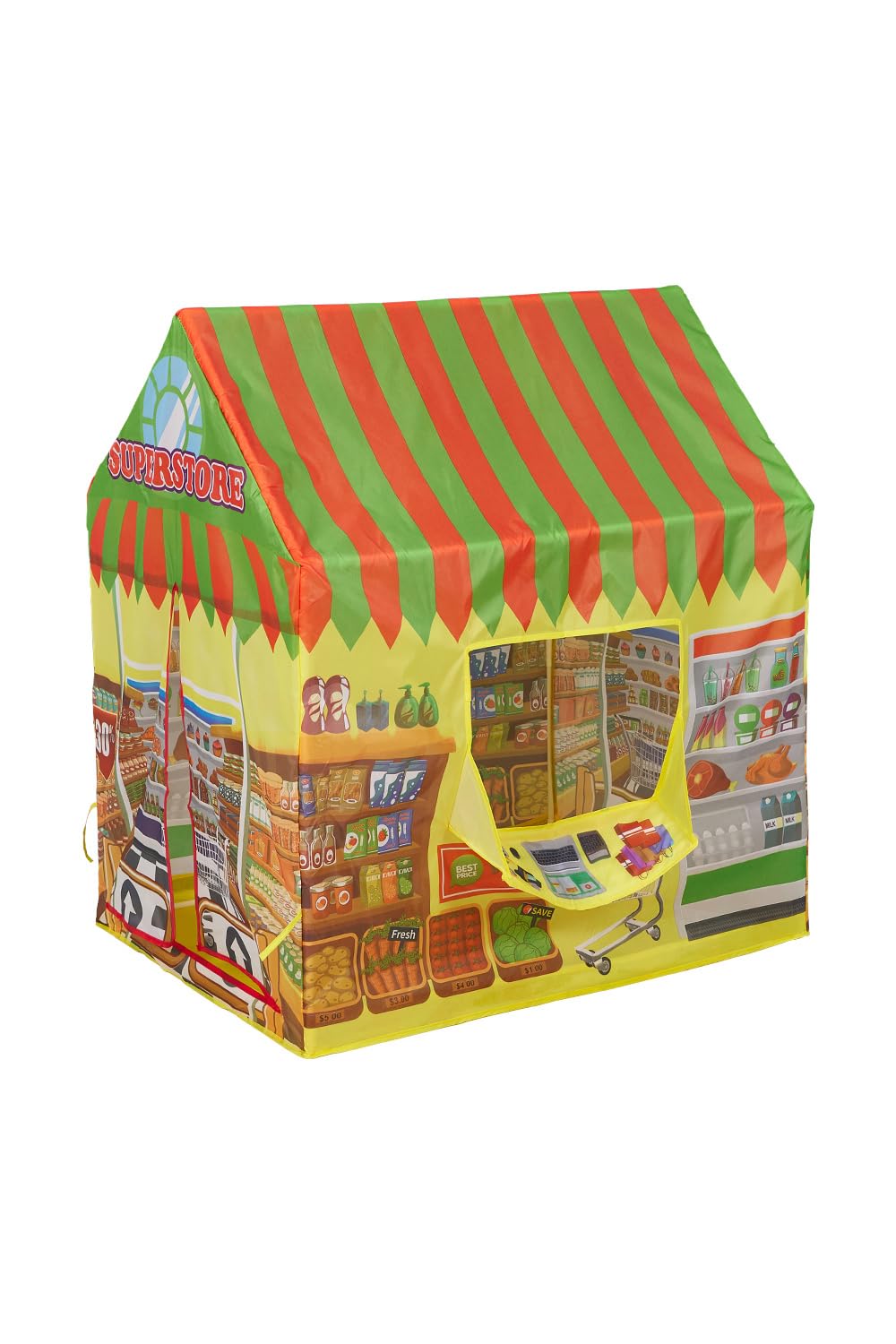 Warmiehomy Supermarket Play Tents for Kids Boys Girls Tent Indoor Foldable Portable Pop up Tents for Kids Playhouse Children's Tent with Cashier's Window for Children Toddler Outdoor Play Equipment - Image 4