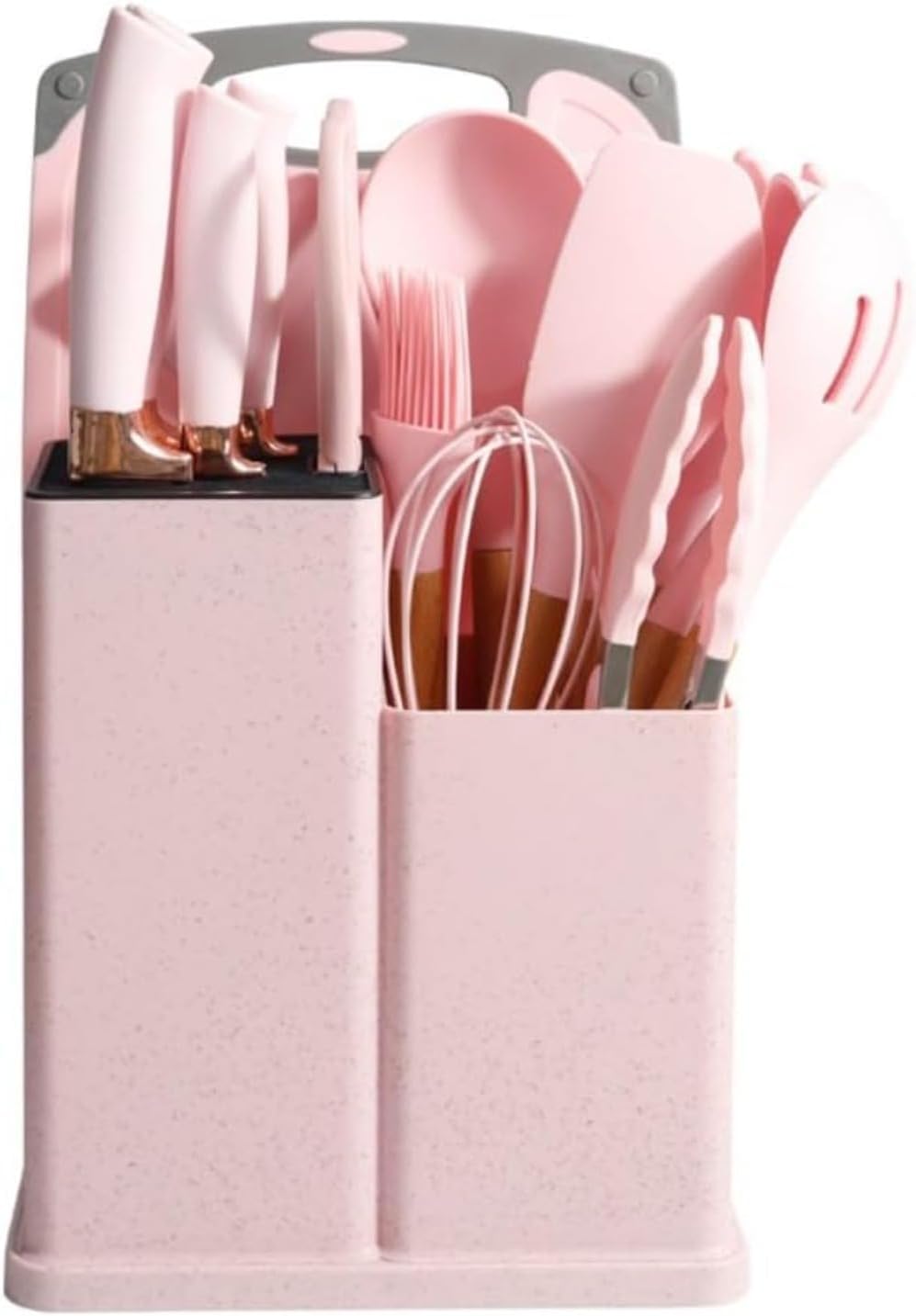 19ピースシリコンキッチン用品セット、ノンスティック調理スクレーパー、収納バッグ付きキッチン用品、バケツナイフ、コンビネーションセッ