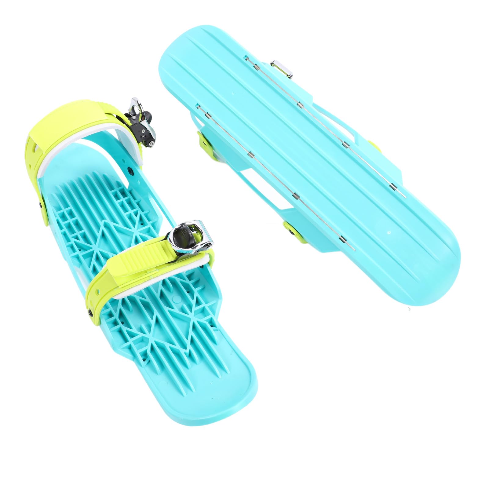 Mini-Kurz-Ski-Skates für Schnee, Verstellbare Kurze Snowskates, Snowblades-Skiboards mit Aufbewahrungstasche, Tragbare Schlittschuhe für Schnee-Wintersport, Ski für Winterschuhe