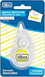 Tilibra - Marca Texto em Fita Amarelo 5mmX6m