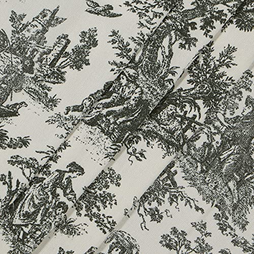 Waverly Charmed Life Floral Thermal Rod Pocket Curtains For Living Room (1 Panel), 52 In X 63 In, Onyx #TOP3