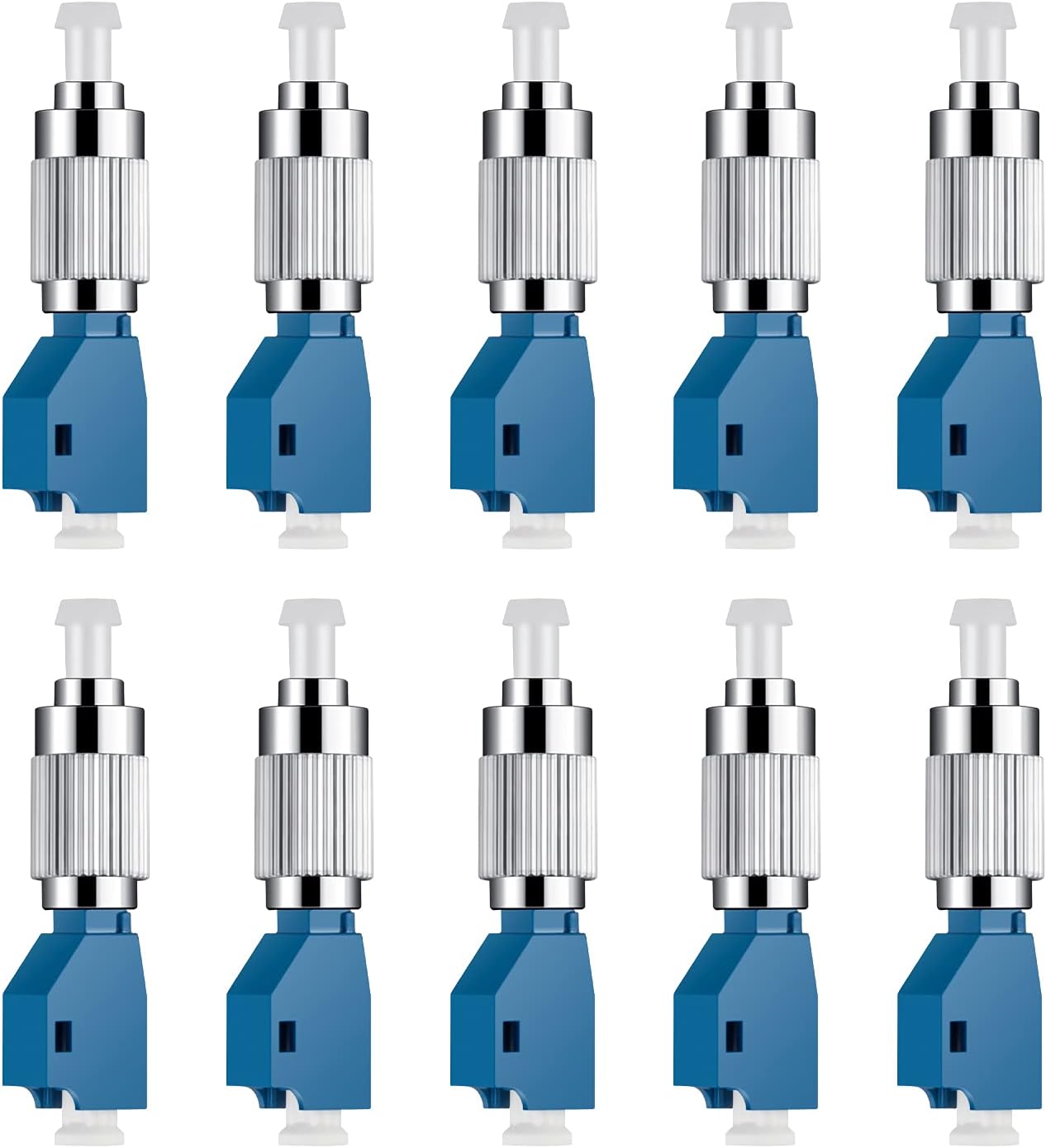 MSDADA 10 Pcs Visual Fault Locator Adapter, Fiber Optic Connector, Single Mode 9/125um FC Male to LC Female Adapter for VFL Connector