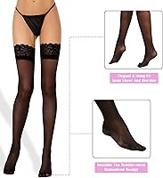 Vista 5 de Lidogirl Medias altas hasta el muslo con encaje