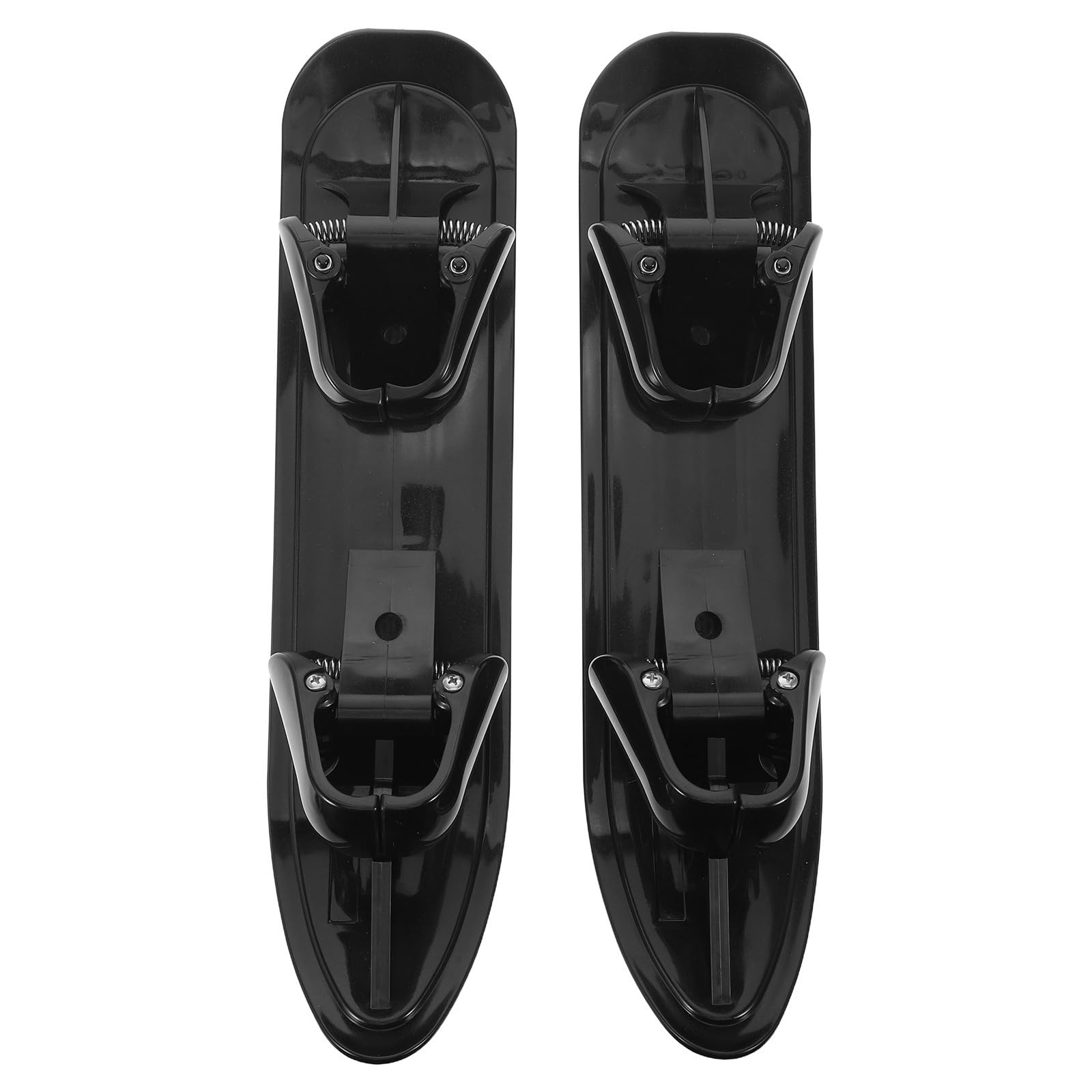 Schwarz Kunststoff Metall Kinderwagen Schneeschlitten Board mit Gebogener Unterseite für Winterpark und Schnee Breite Kompatibilität und Verbesserte Stabilität