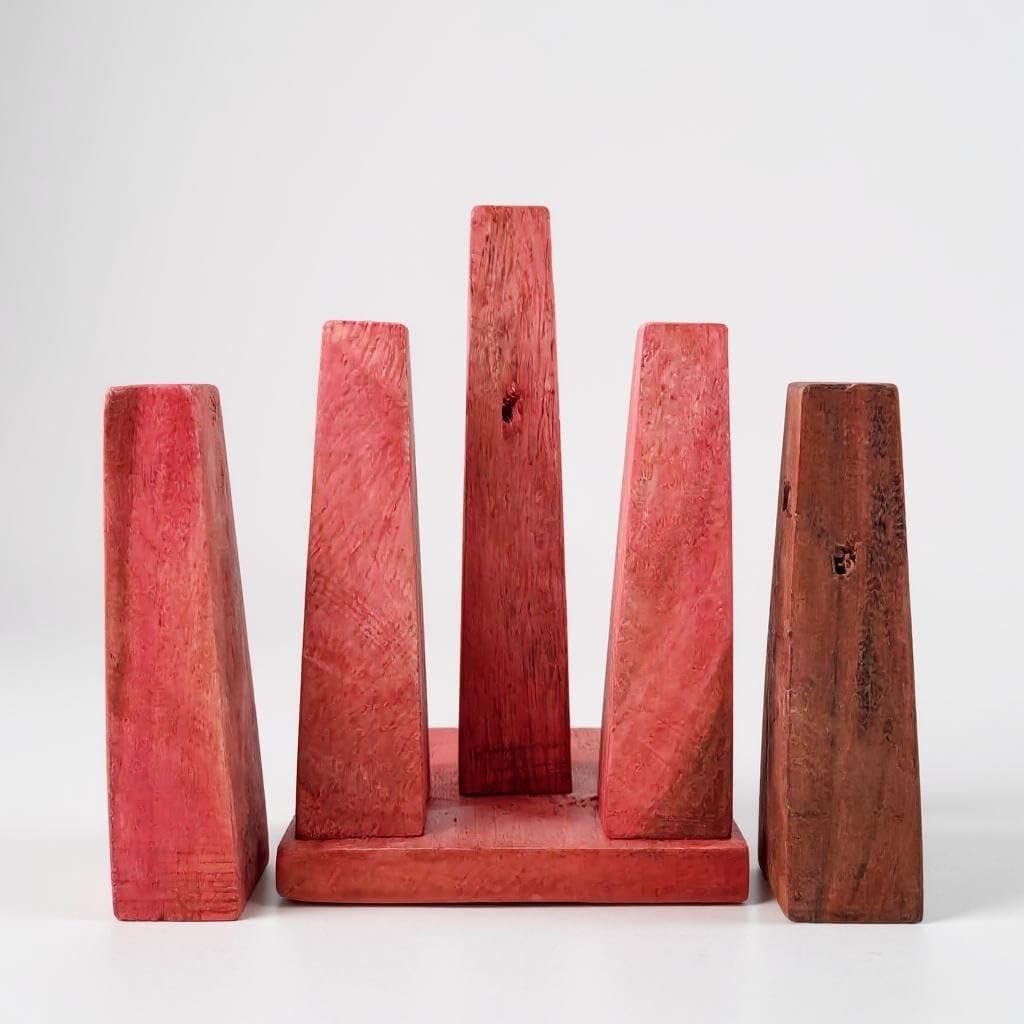 TempleTales Thrikkakarayappan Set (ഓണത്തപ്പൻ) 8 inch Wooden Set for Onam/ (5pc+1 Wooden Base) Large-image-8