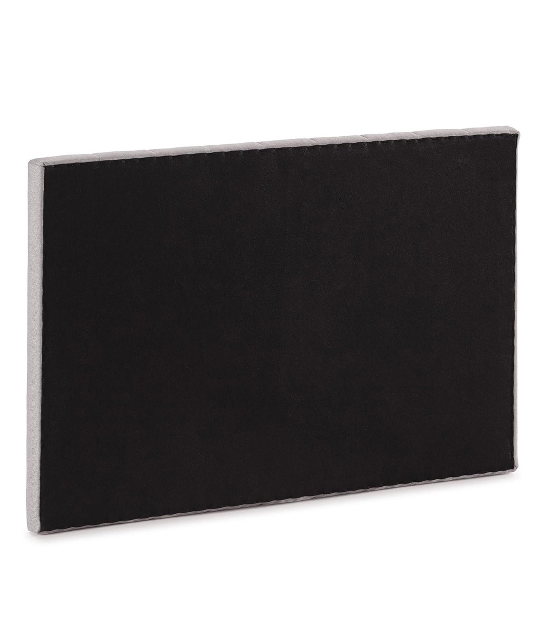 Cabecero Amex 150x120 cm – Tapizado en Tela con Acolchado Alta Densidad, Diseño Rayado y Volumen Suave Color Gris