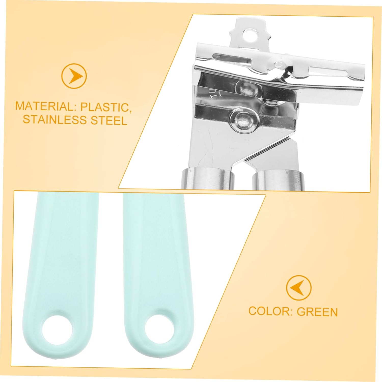 VOSAREA Plastic Handle Kitchen Utensil Set 9-Piece Non-Stick Stainless Steel Cooking Tools Food-Grade Gadgets for Family Cooking and Baking