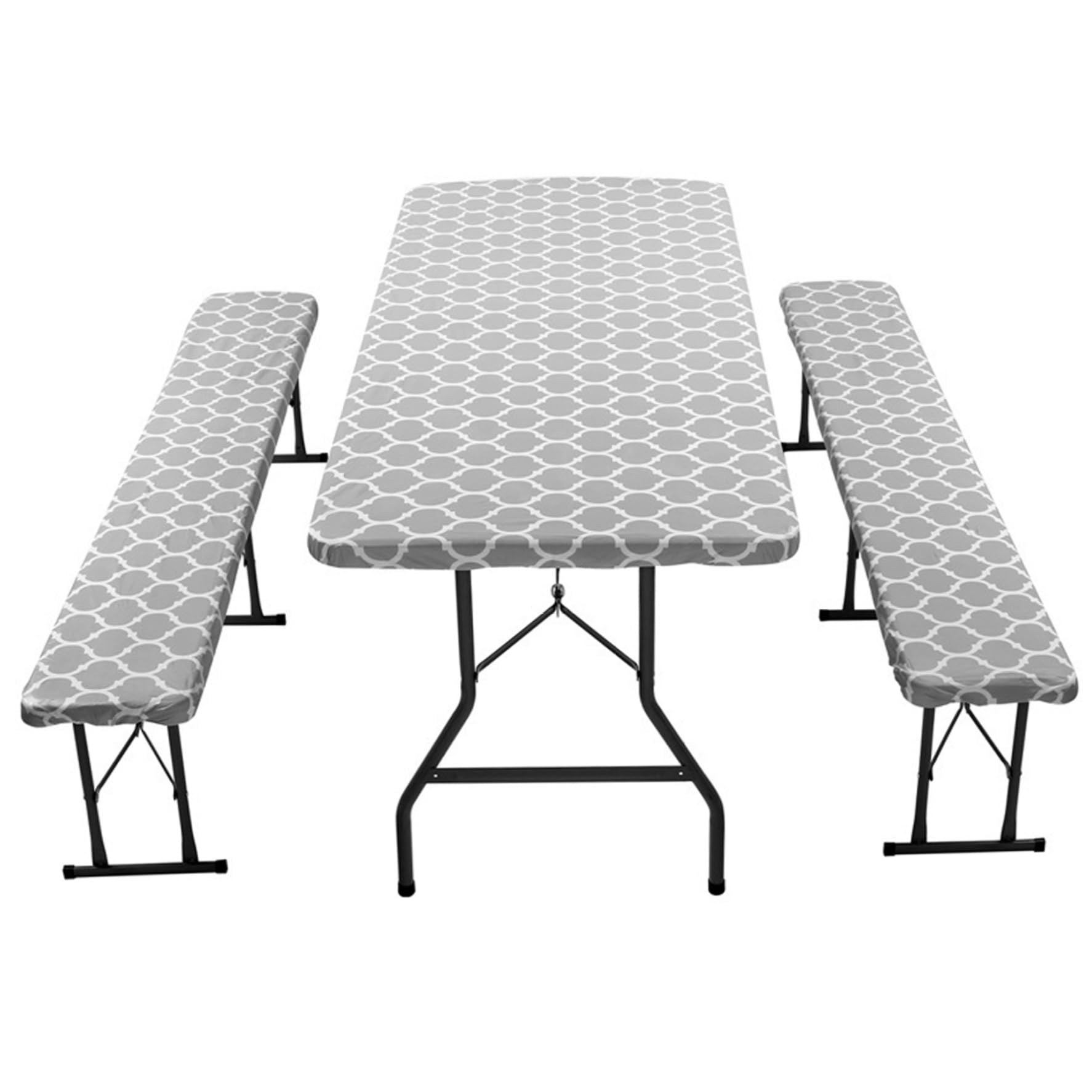 Housses de table pique-nique et bancs 76x182 cm imperméables lot de 3