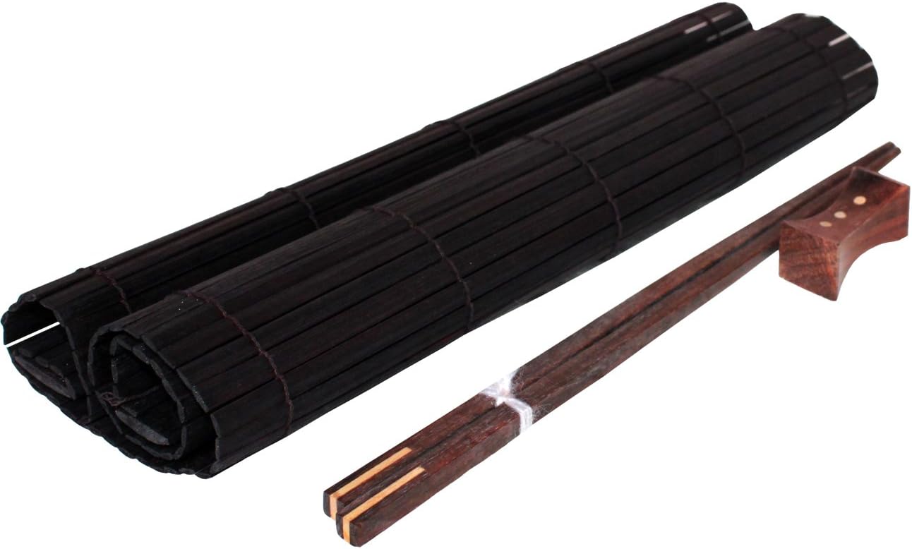 Full Funk Brand Asian Chopsticks Dinning Set with Mat and Holder, Style#B