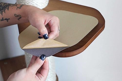 Miniatura 6 de Catastrophic Creations - Rascador de pared para gatos de 3 niveles con estantes para gatos, poste rascador de bambú y sisal para gatos, postes