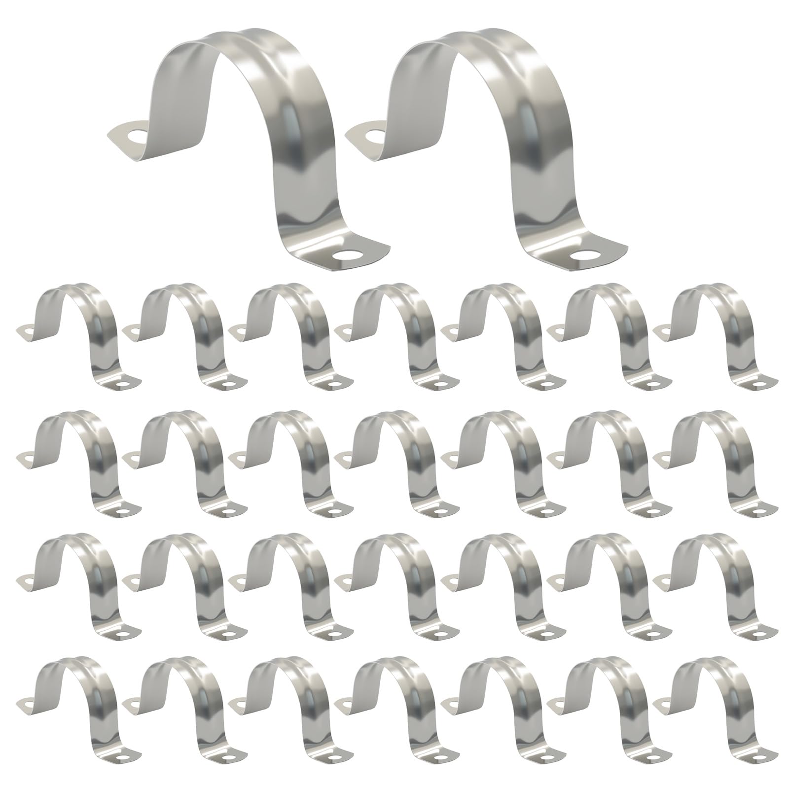 Confezione da 30 cinghie rigide rinforzate per tubi da 2,5-1,3 cm