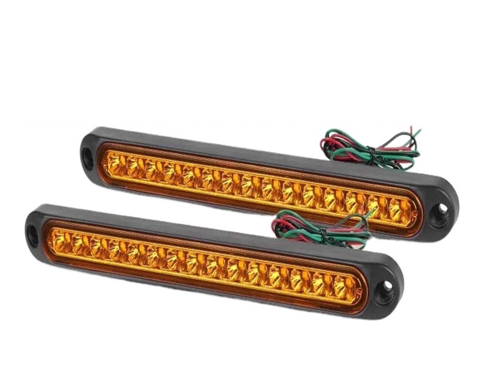alto nivel freno luz Para camioneta todo terreno, ATV, remolque, Boad, tercera luz trasera de freno Universal, 12V, 24V(2pc Flowing Yellow)