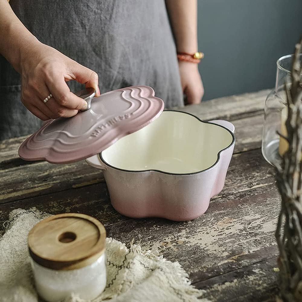 Amazon｜花の形をしたエナメル鋳鉄ダッチ、ダブルイヤーダッチ2.1