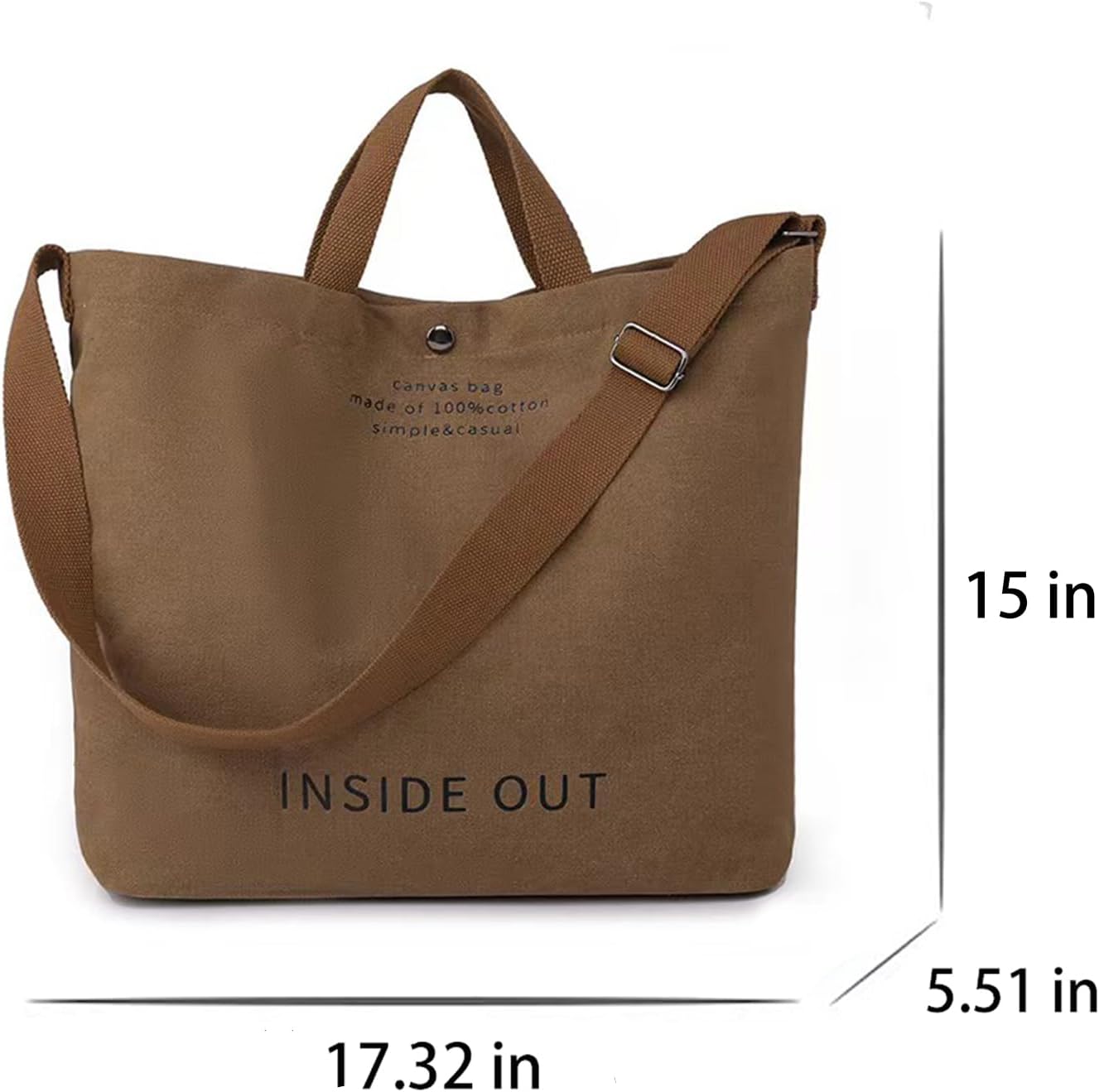 Large Canvas Tote Bag For Women Handbags Casual Shoulder Bag Crossbody Top Handle Bag Cross-body Handbags