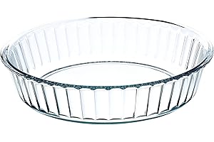 Simax DEEP DISH PIE PAN GLASS: Transparent Baking Glass Dish Pie Plate...