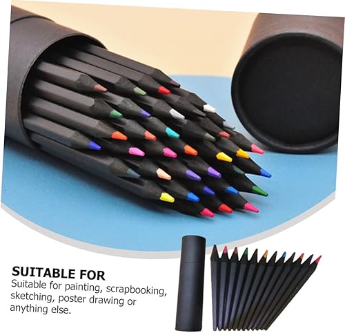 Miniatura 3 de STOBOK 1 juego/24 piezas de graffiti para no niños, bolígrafos tóxicos, kit de crayón para estudiantes, bocetos de madera, suministros de colores,