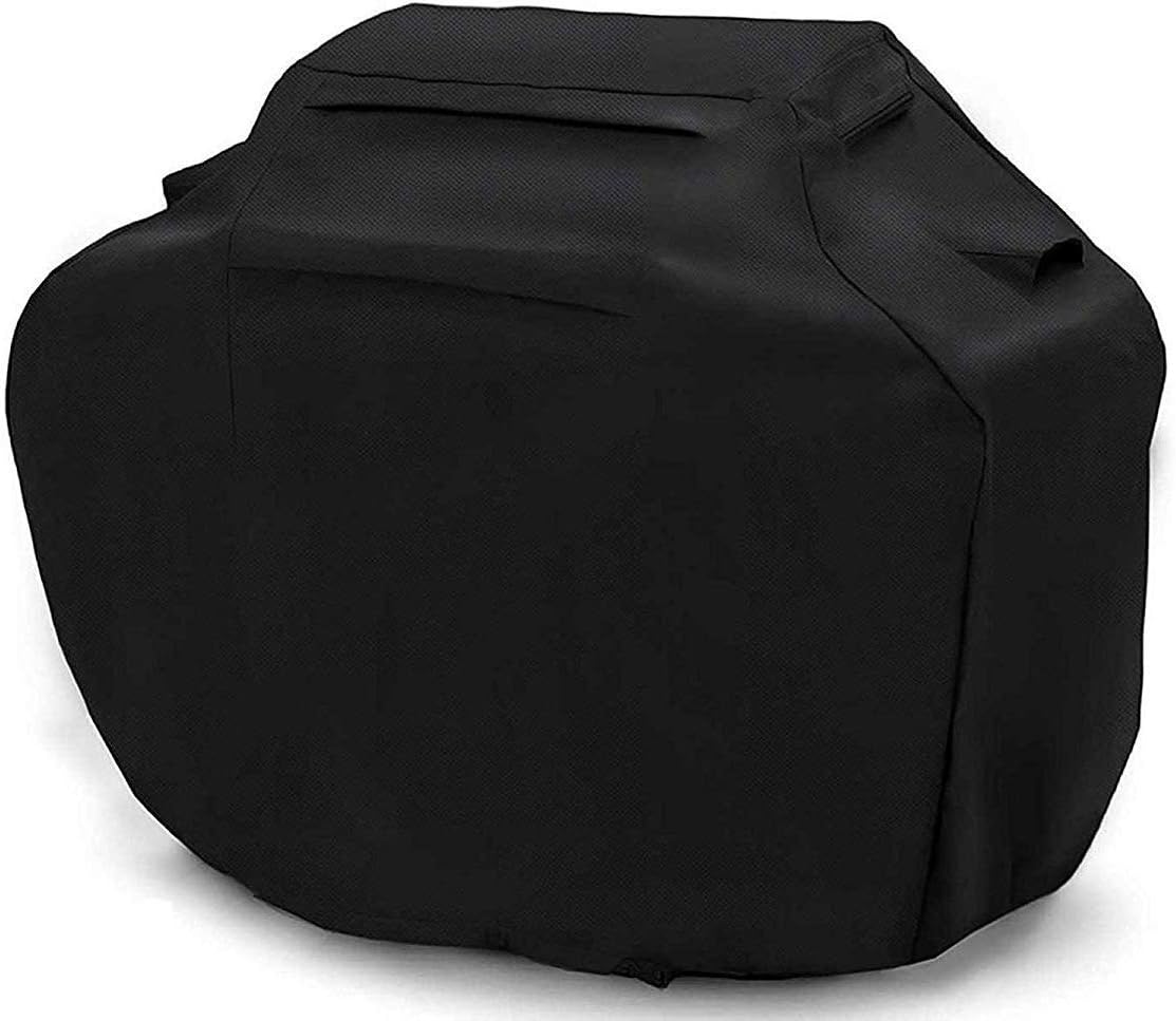 PEP STEP BBQ Cover Inch Grill Cover Waterproof Barbeque Cover Heavy Duty Barbecue Cover Grill Accessories Fabric Windproof BBQ Cover for Grill fits Weber Brinkmann Dyna Glo Char Broil (Medium, Black)