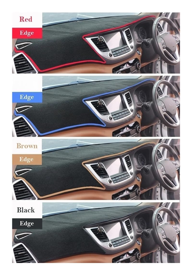 Copricruscotto Per Fiat Freemont 2010-2016 - Protezione UV, Antiscivolo - Bordo Nero, Rosso O Blu