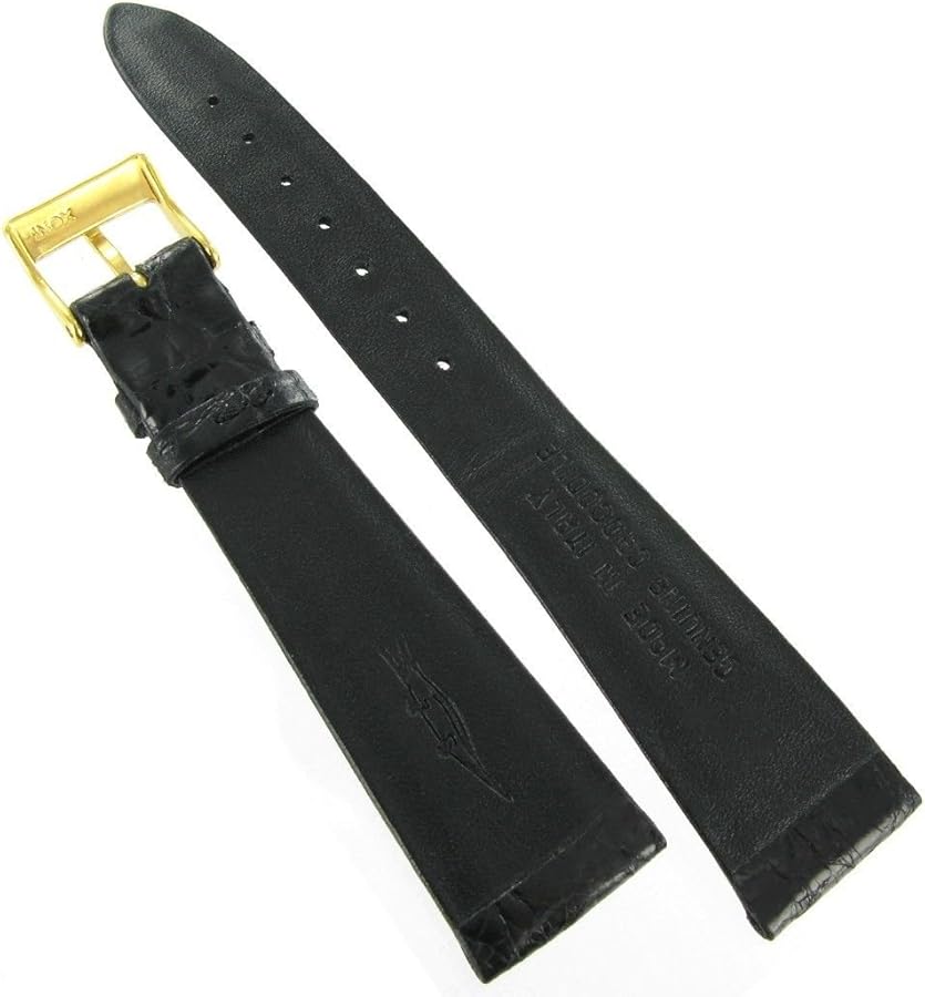 20mm Morellato Genuine Crocodile Black Tone Watch Strap Band Mens