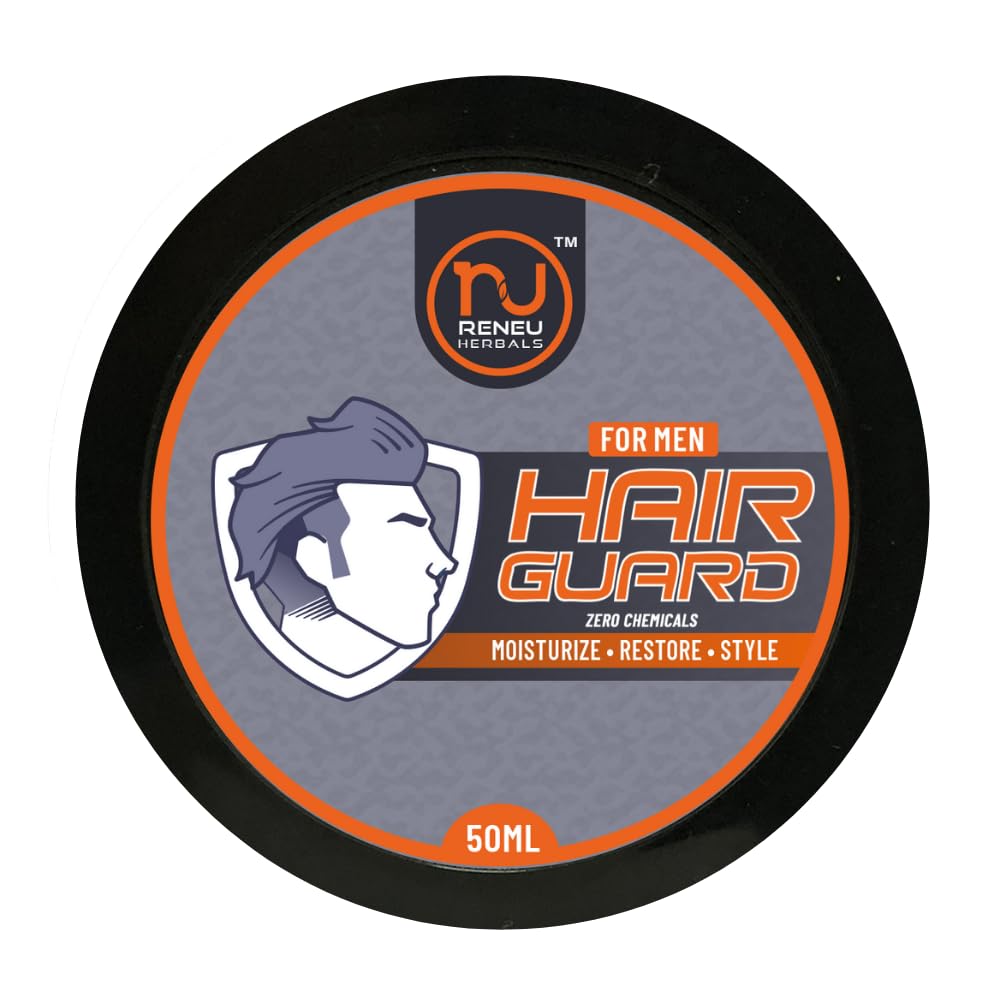 Hair Guard Zero Chemical Hair Wax - Daily Use Hair Styling Gel for Men | Tames Flyaways & Holds Hairstyles | Medium Strength (50 gm)