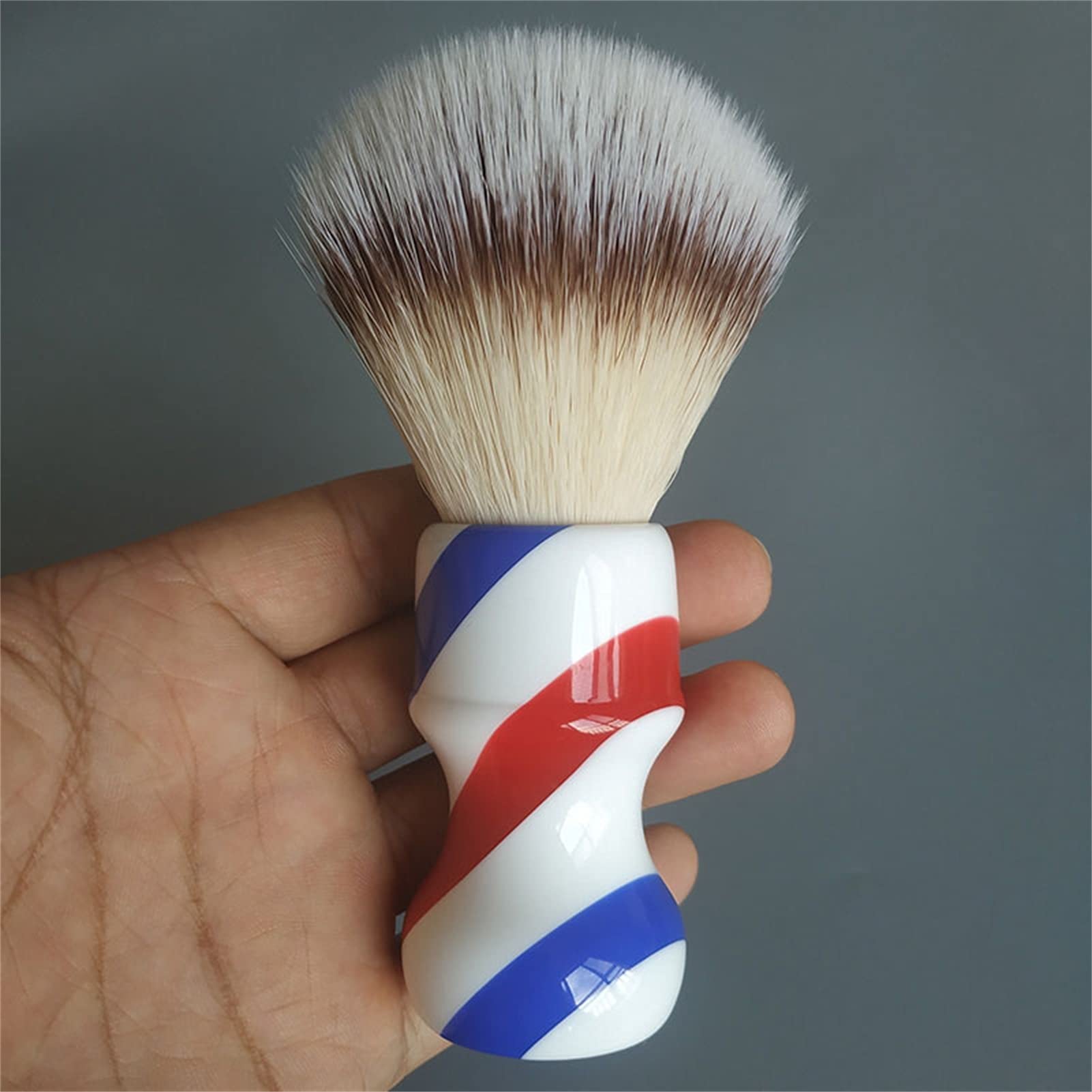 AnSafe Pennello da Barba Alta qualità Capelli di Rayon Manico in Resina Barba Sapone Pennello in Schiuma Fatto a Mano Pennello da Barba Bagnato (Colore : B)