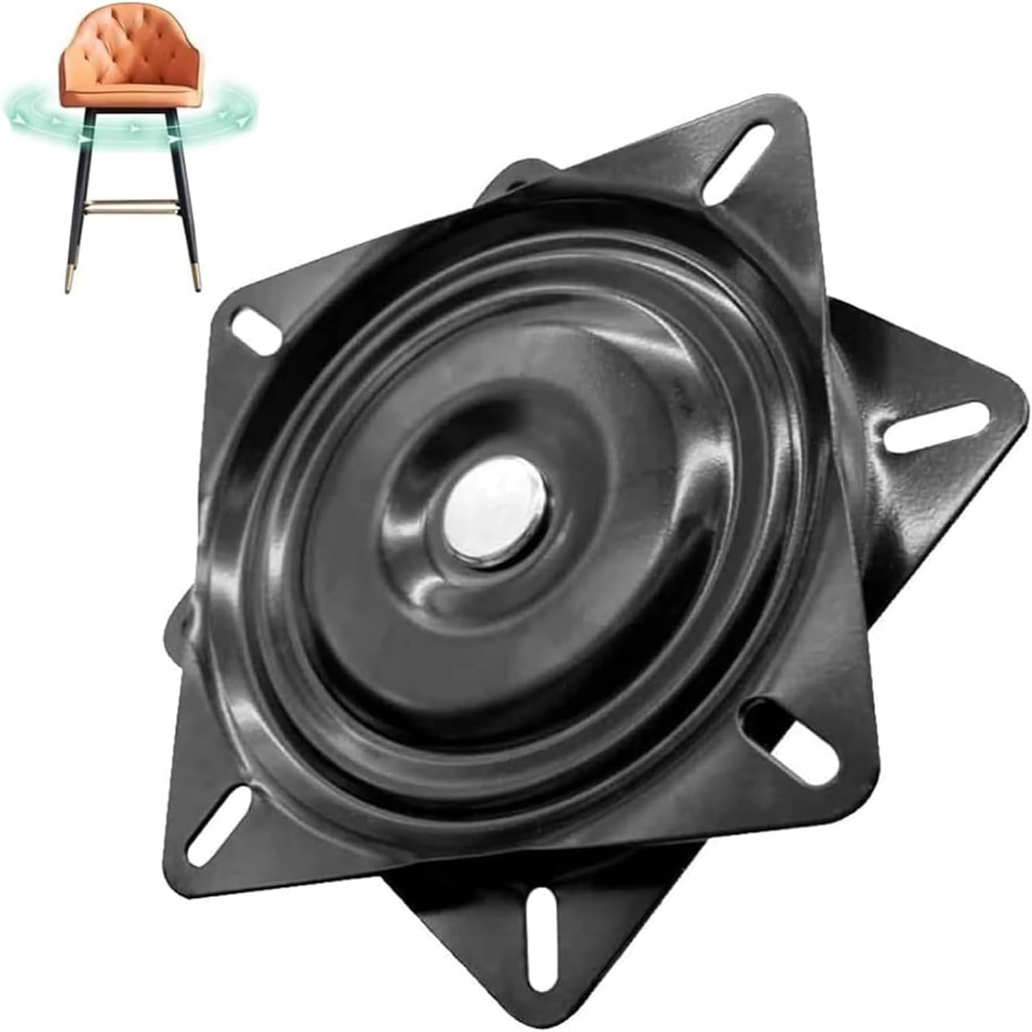 Table Tournante de Chaise Pivotante, Plateau Tournant Roulement à Billes, Plateau Tournant, Plateau Tournant à Roulement à Billes à 360 ° (9.5 inch)