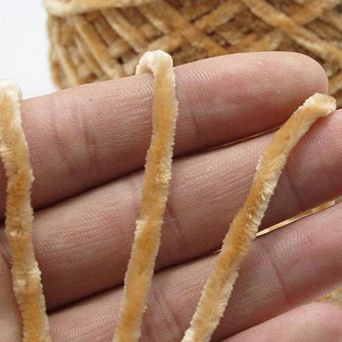 Miniatura 10 de Hilo de punto grueso azul marino, hilo de terciopelo de felpilla, 100% hilo de chenilla gruesa, tejido de brazo, tejido a mano, tejido voluminoso