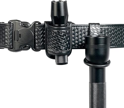 Miniatura 2 de TAFTACFR Soporte compacto para linterna (parte superior abierta) + soporte de correa de anillo de linterna para sostener Mag Lite y otras linternas