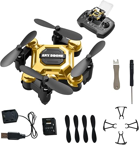 Miniatura 8 de Gold Plus Drone 4K Cámara 2.4G Wifi Fpv Drone para principiantes Flip Drone para niños con despegue y aterrizaje Altitude Hold App Con