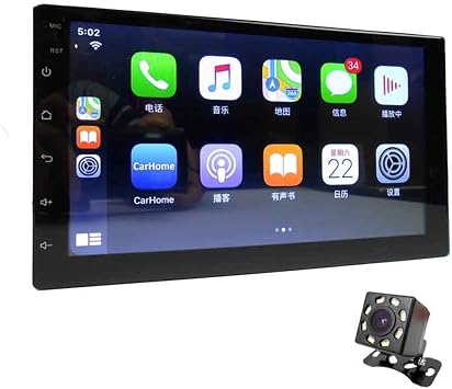 VCSDXZC 2 DIN Car Radio Car Play Android Auto Bluetooth 7" MP5Video Player USB AUX Stereo Audio System Touch Screen Head Unit Phyee X4 Color With camera