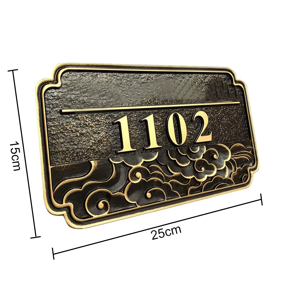 Numéro De Maison Personnalisé En Acrylique Vintage Gravé Plaque D