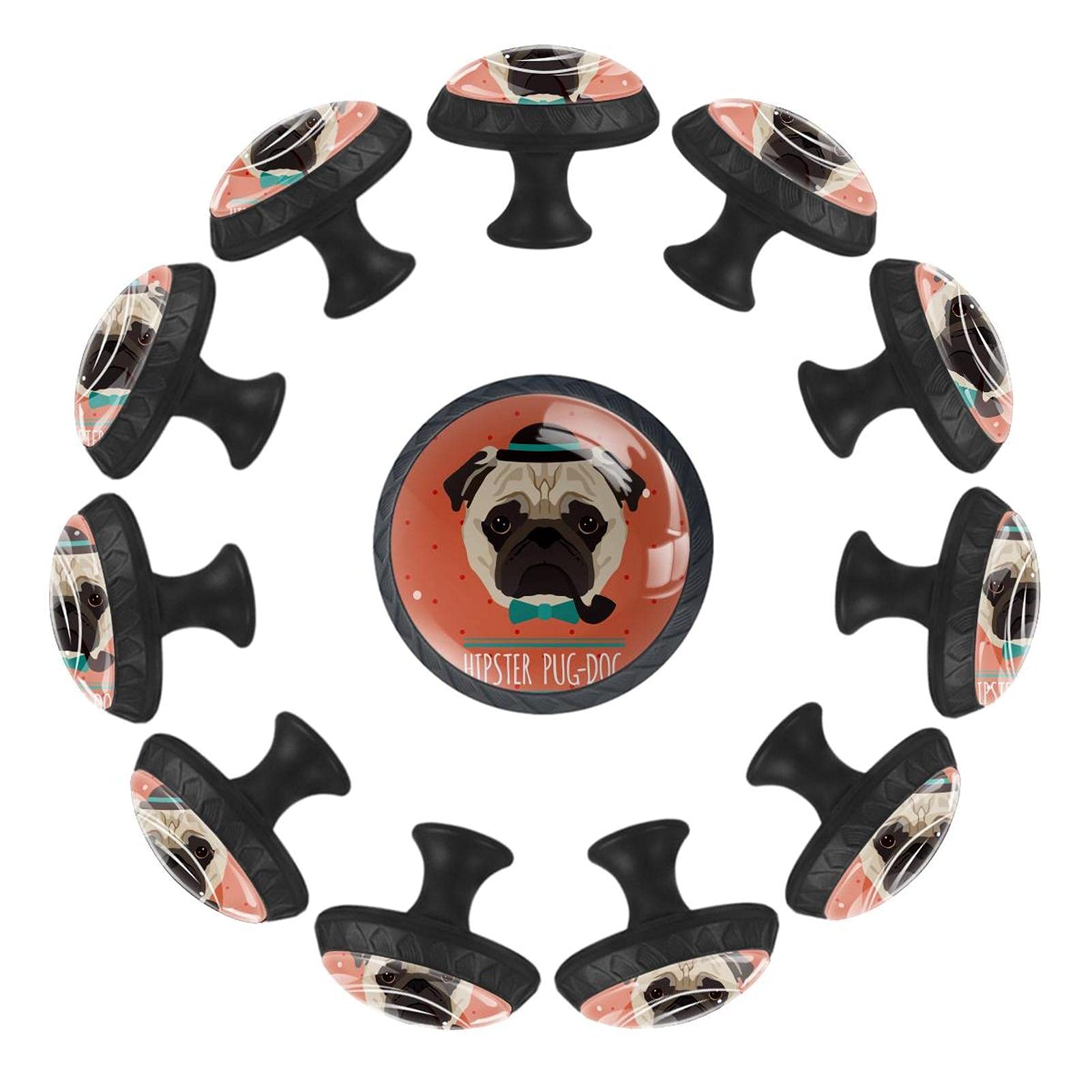 Boutons de tiroir carlin hipster 35mm lot de 12 pour commode enfant et crèche