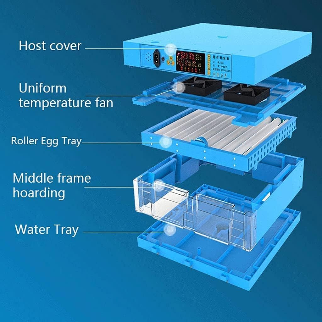 Exploded view of the incubator components