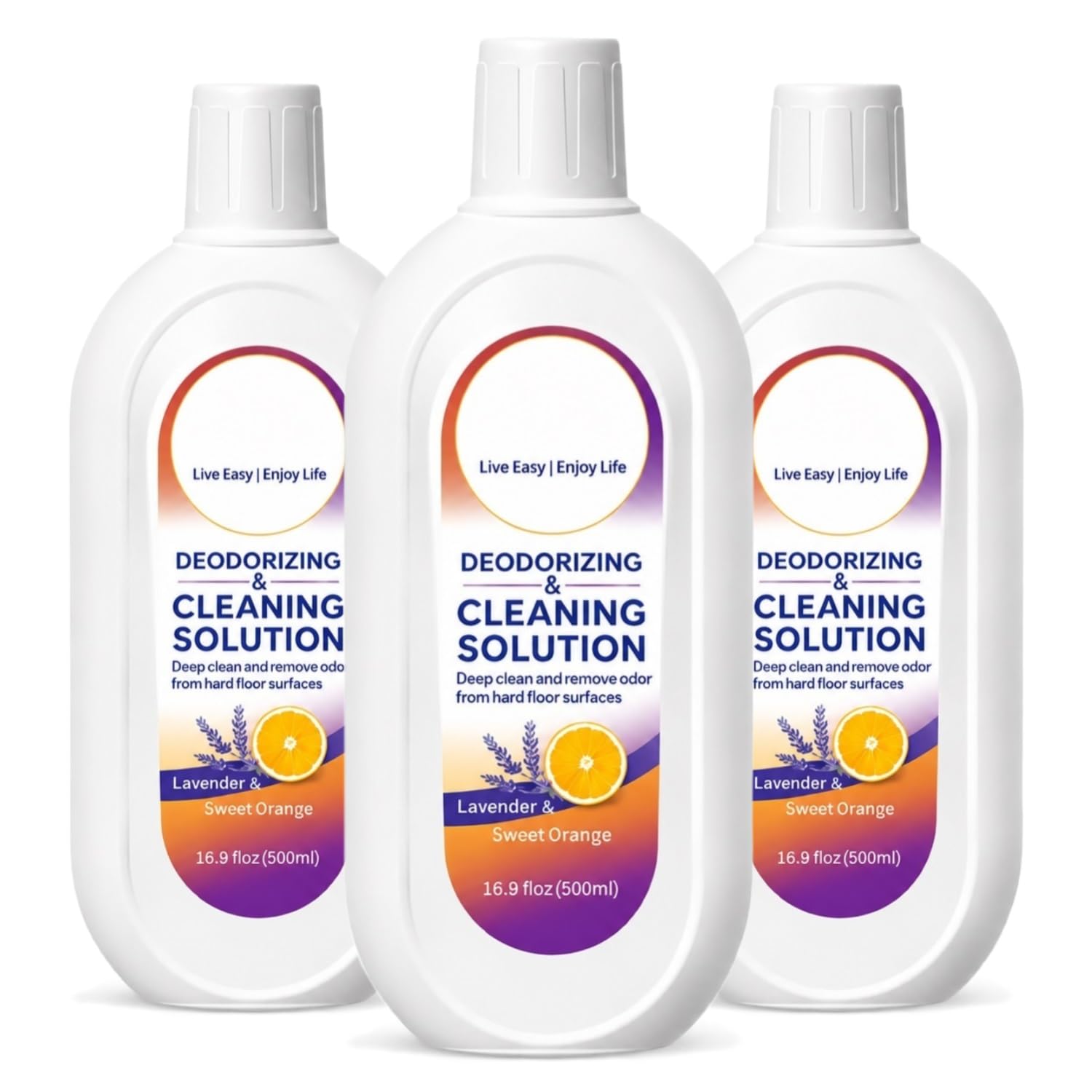 Bodenreiniger kompatibel mit Tineco Nass-Trockensaugern, 3 x 500 ml, Zitronen-Lavendel Duft, Reinigungslösung für Hartböden