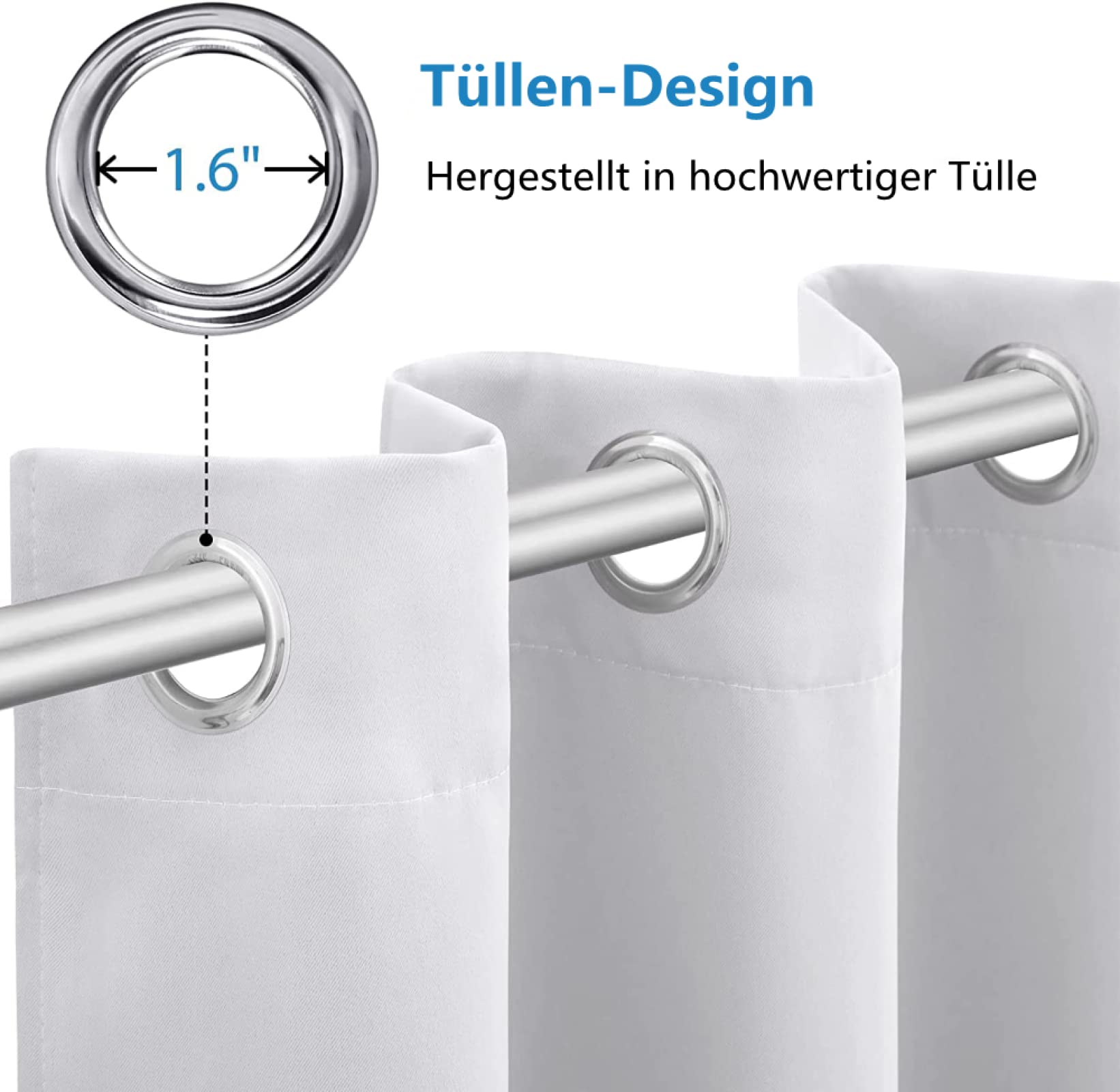 Cartoon-Delfin Blickdicht Vorhänge, Blauer Himmel-Druck Deko Gardinen mit Ösen für Wohnzimmer Schlafzimmer 2er Set 2 x 140B x 260H cm