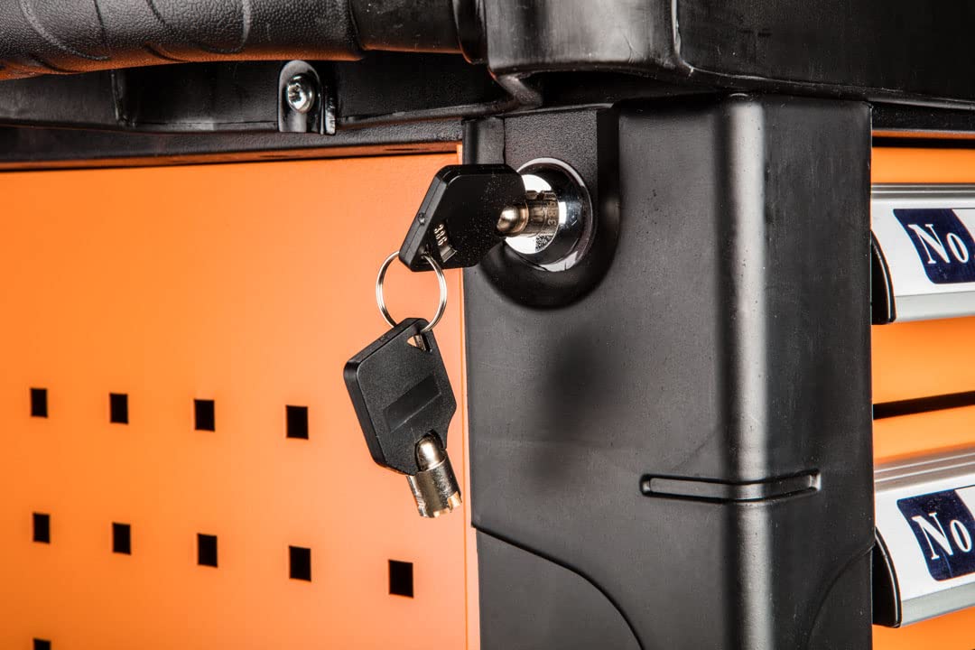 NEO TOOLS Szafka narzędziowa o wymiarach: 770x460x870 mm, idealna do każdego warsztatu, 6 pojemnych szuflad, Nośność szafki 200 kg, blat roboczy, kółka skrętne, gumowany uchwyt