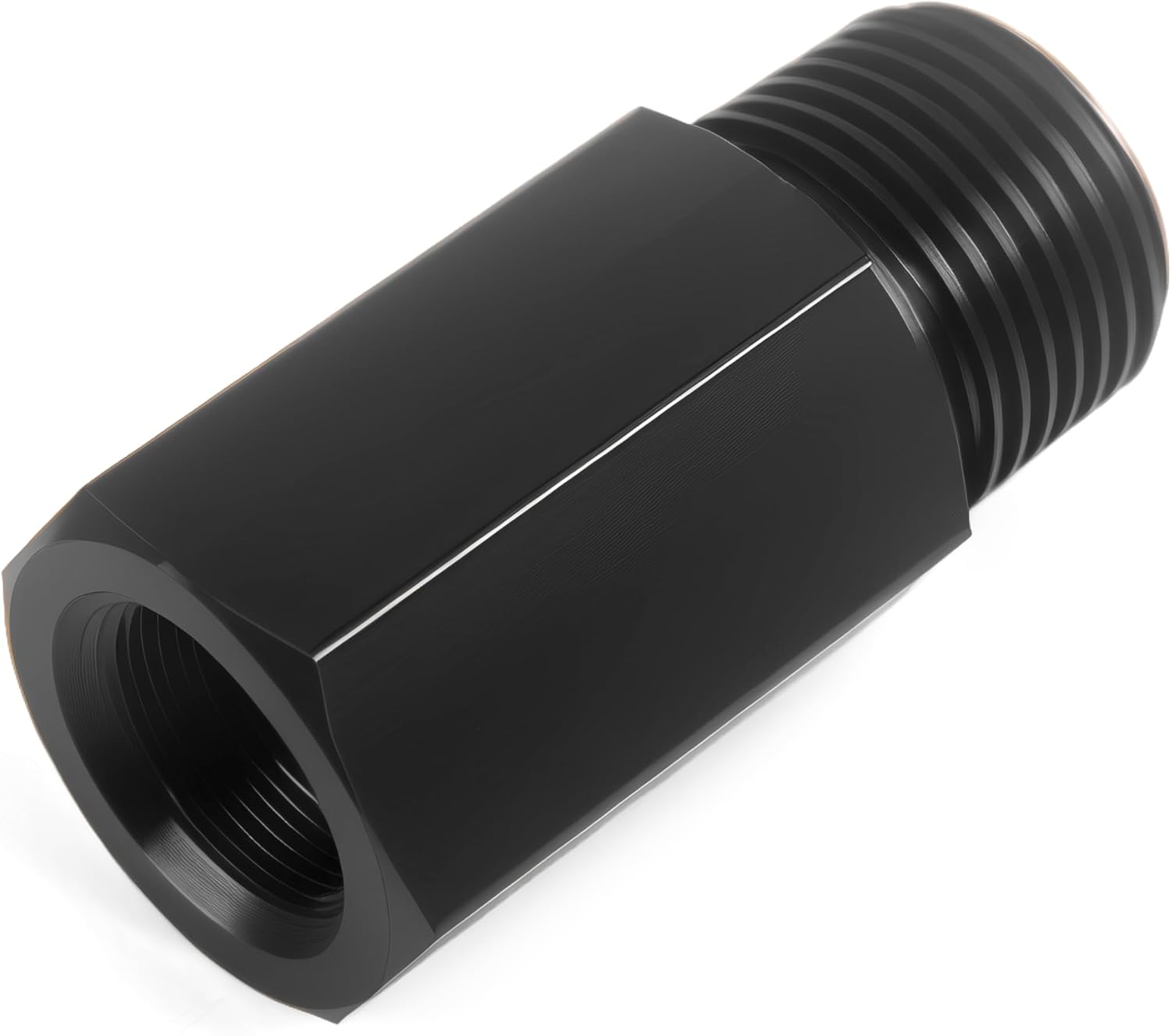 1/8 Inch Female to 1/4 Male NPT Adapter Pipe Fitting Reducing Extension Connectors for Air Line Aluminum Black