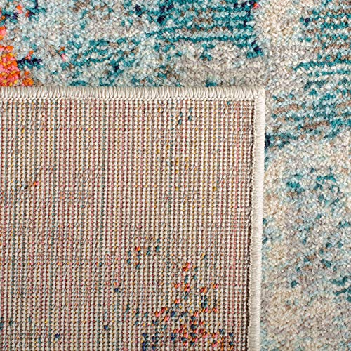 Tapete cuadrado 5' x 5' Cream/Orange SAFAVIEH miniatura 4