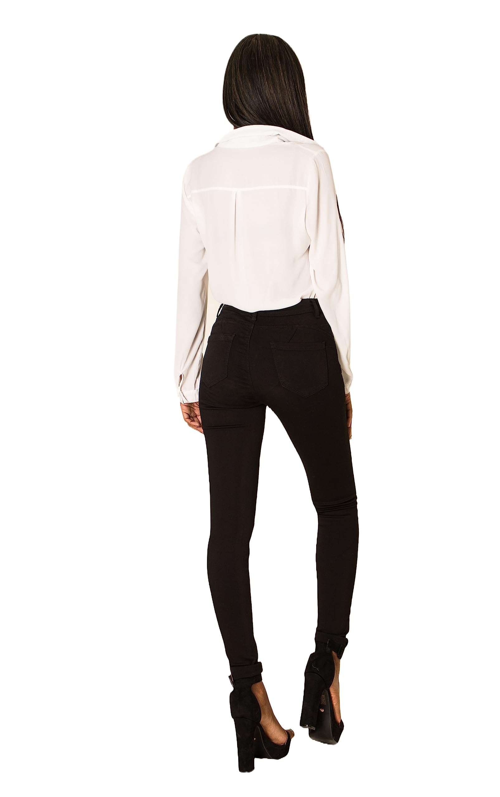 Nina Carter P106 Damen Jeanshosen Slim Fit Push-Up Skinny Jeans Mid-High Waist