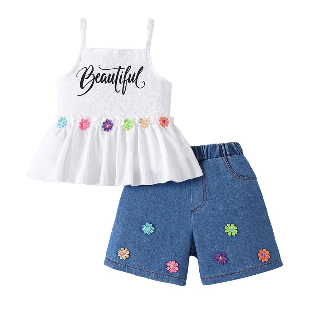 Hopscotch Floral Applique Denim Shorts Set - Review, Price and Buying Guide
