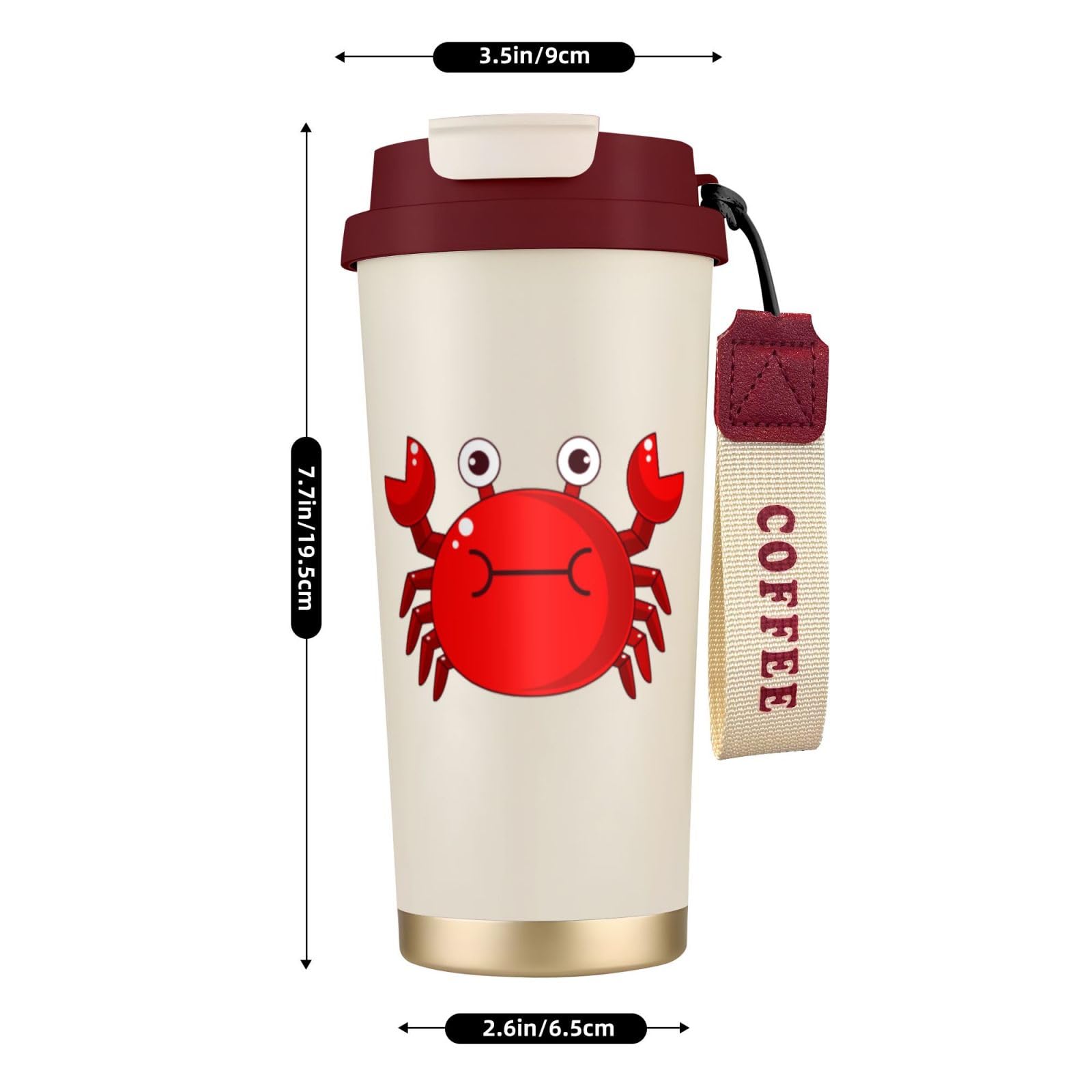 Amazon.co.jp: 赤いかに タンブラー500ml 水筒 316ステンレス製