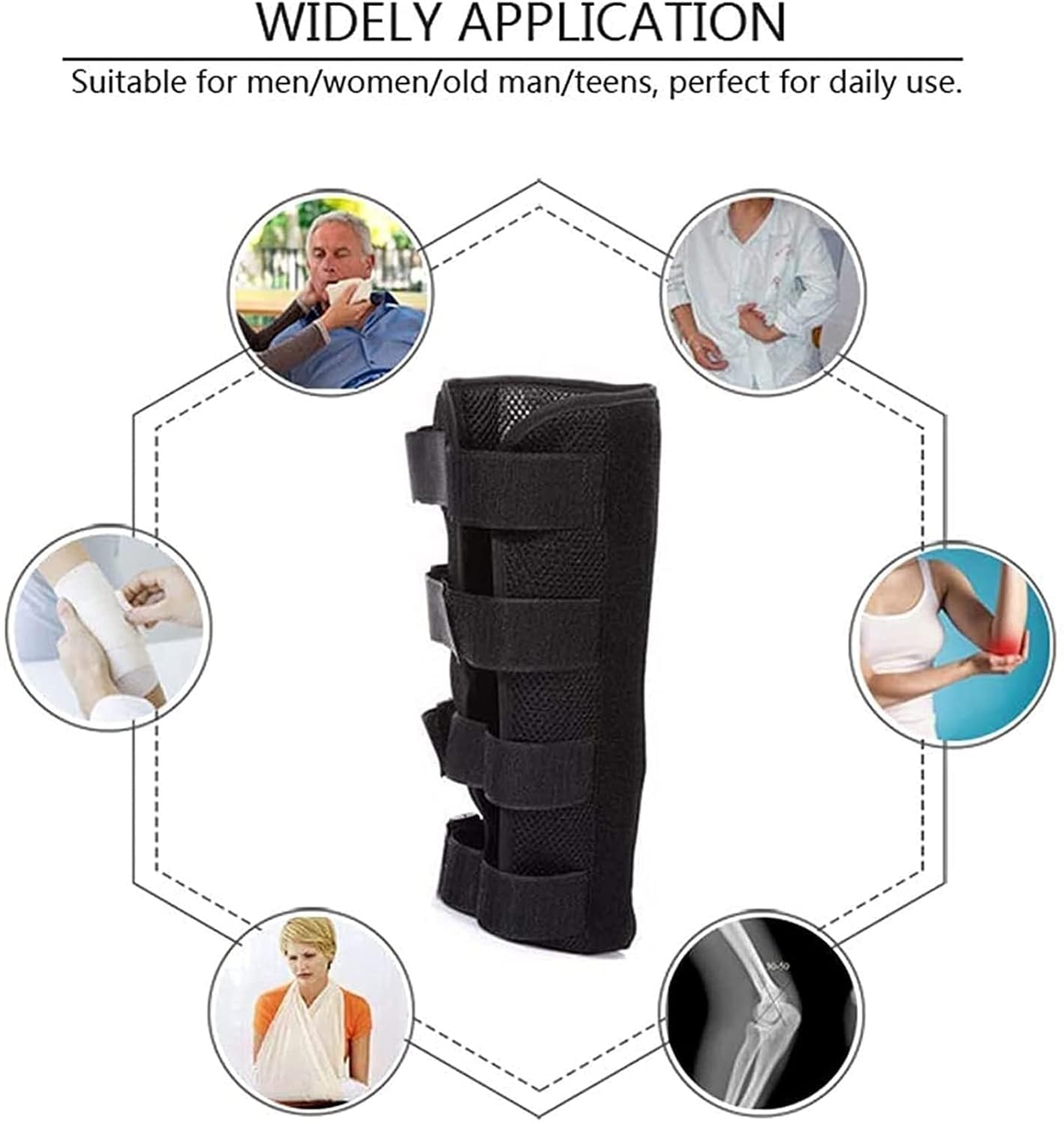 Muñequera Y Antebrazo, Abrazadera Ajustable para Antebrazo, Soporte Fijo Transpirable, Férula Nocturna, Inmovilización Transpirable De La Muñeca para La Tendinitis, S