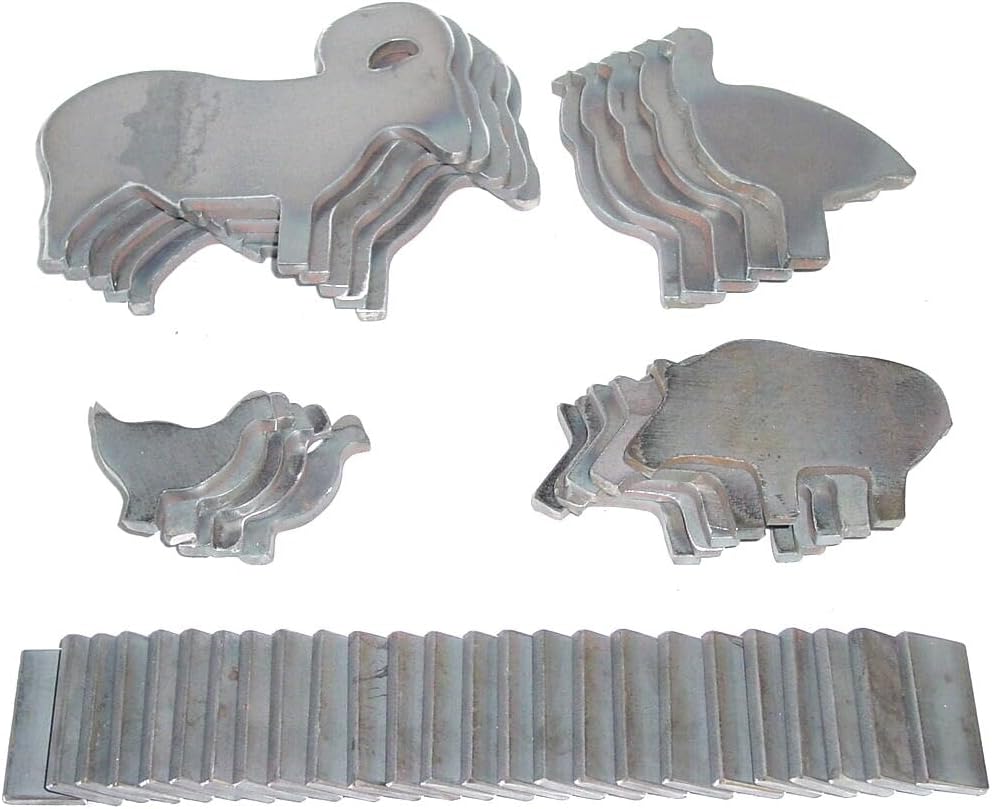 1/5sc IHMSA/NRA Metallic Silhouette Targets - 20pc U-Weld S.B. Rifle Knock-Overs
