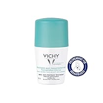 Vichy Dermo-Tolerance Deodorante Roll-On, Per Tutti i Tipi di Pelle, Doppia Efficacia, Anti Umidità e Anti Odori, Pelle Asciutta e Fresca per 48H, 50 ml
