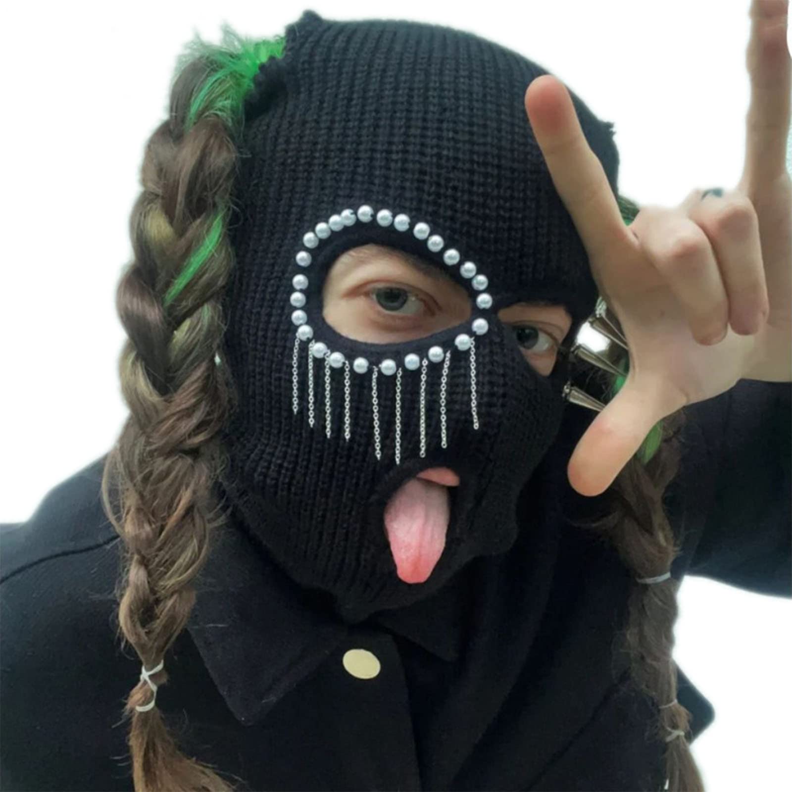 Maxtonser Distressed Halloween Funny Scary Hooded Party Hat Knitted Hat