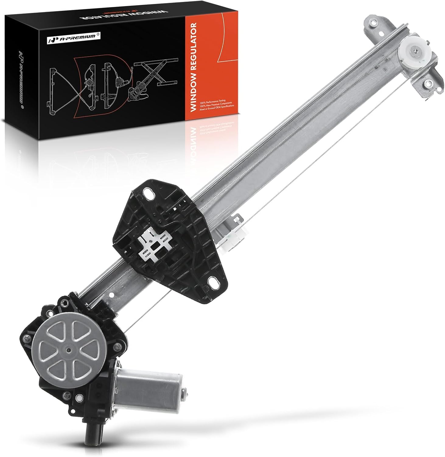 A-Premium Power Window Regulator with Motor (2-Pin) Rear Passenger Side Compatible with Honda Accord 2008-2012 Crosstour 2012-2014 Rear Right Passenger Side